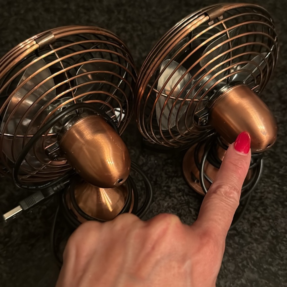 Copper Mini Fan Set - Picture 2 of 4